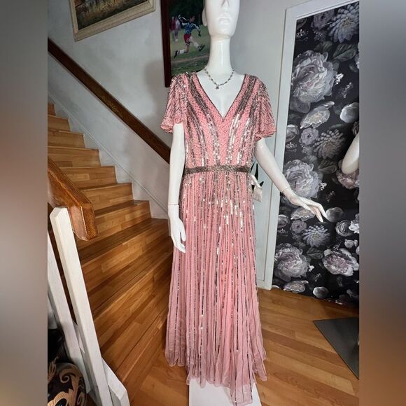 Mac Duggal 5444 Rose Pink/ Size 16 - Picture 5 of 8